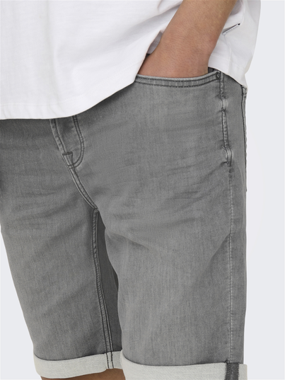 Only&Sons - Korte broek denim - Grijs - Onsply Jog Mg 8583 Pim Dnm Sho - 22018583