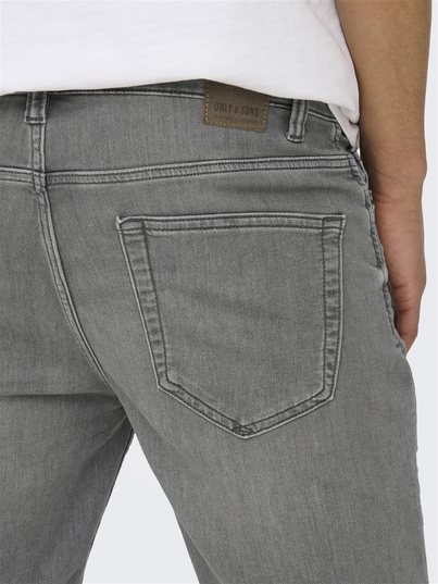 Only&Sons - Korte broek denim - Grijs - Onsply Jog Mg 8583 Pim Dnm Sho - 22018583