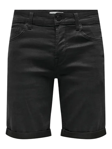 Only&Sons - Korte broek denim - Zwart - Onsply Blk Jog 8581 Pim Dnm Sh - 22018581