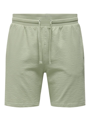 Only&Sons - Korte broek katoen - Lichtgroen - Onskian Life Reg Seersucker Sh - 22029752