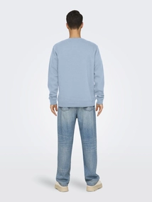 Only&Sons - Onsdawson Reg Crew Vd - Katoenen sweater lange mouw - Donkerblauw - 22033193