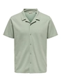 Only&Sons - Overhemd korte mouw - Lichtgroen - Onscaspian Reg Ss Resort Shirt - 22035270