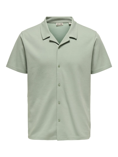 Only&Sons - Overhemd korte mouw - Lichtgroen - Onscaspian Reg Ss Resort Shirt - 22035270
