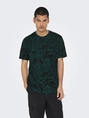 Only&Sons - T-shirt korte mouw - Donkerblauw - Onsperry Flower Life Aop Reg S - 22034323