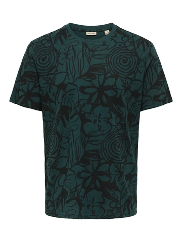 Only&Sons - T-shirt korte mouw - Donkerblauw - Onsperry Flower Life Aop Reg S - 22034323