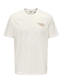 Only&Sons - T-shirt korte mouw - Ecru - Onschris Life Reg Ss Tee - 22034333