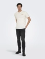Only&Sons - T-shirt korte mouw - Ecru - Onschris Life Reg Ss Tee - 22034333