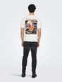 Only&Sons - T-shirt korte mouw - Ecru - Onschris Life Reg Ss Tee - 22034333