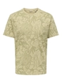 Only&Sons - T-shirt korte mouw - Lichtgroen - Onsperry Flower Life Aop Reg S - 22034323