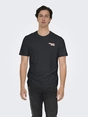 Only&Sons - T-shirt korte mouw - Zwart - Onschris Life Reg Ss Tee - 22034333