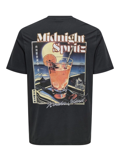 Only&Sons - T-shirt korte mouw - Zwart - Onschris Life Reg Ss Tee - 22034333