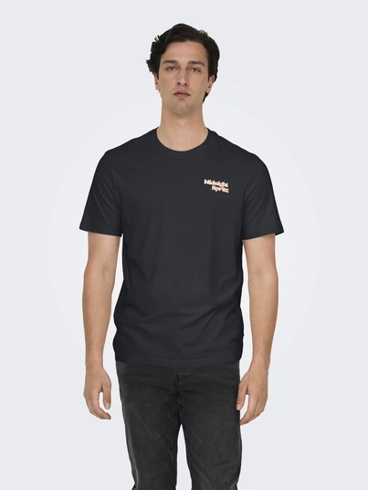 Only&Sons - T-shirt korte mouw - Zwart - Onschris Life Reg Ss Tee - 22034333