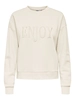 Only - Sweater - Ecru - Onlpam L/S O-Neck Box Cc Swt - 1,54E+07