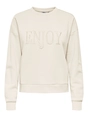 Only - Sweater - Ecru - Onlpam L/S O-Neck Box Cc Swt - 1,54E+07