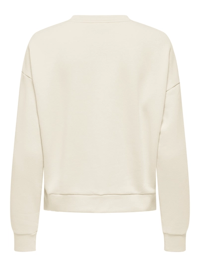 Only - Sweater - Ecru - Onlpam L/S O-Neck Box Cc Swt - 1,54E+07