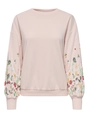 Only - Sweater - Paars - Onlbrooke L/S O-Neck Flower - 15216364