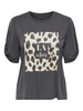 Only - T-shirt korte mouw - Antraciet - Onlfree Life S/S Create Top Bo - 15349921