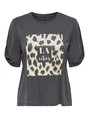 Only - T-shirt korte mouw - Antraciet - Onlfree Life S/S Create Top Bo - 15349921