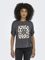 Only - T-shirt korte mouw - Antraciet - Onlfree Life S/S Create Top Bo - 15349921