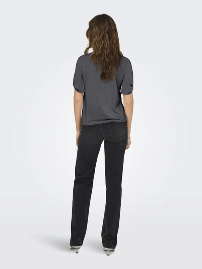 Only - T-shirt korte mouw - Antraciet - Onlfree Life S/S Create Top Bo - 15349921