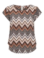 Only - T-shirt korte mouw - Assorti - Onlvic S/S Aop Top Noos Wvn - 15161116