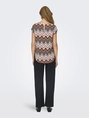Only - T-shirt korte mouw - Assorti - Onlvic S/S Aop Top Noos Wvn - 15161116