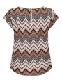 Only - T-shirt korte mouw - Assorti - Onlvic S/S Aop Top Noos Wvn - 15161116