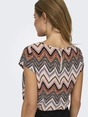 Only - T-shirt korte mouw - Assorti - Onlvic S/S Aop Top Noos Wvn - 15161116