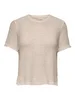 Only - T-shirt korte mouw - Beige - Onlsunny S/S Pullover Knt - 15254282