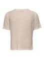 Only - T-shirt korte mouw - Beige - Onlsunny S/S Pullover Knt - 15254282