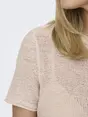 Only - T-shirt korte mouw - Beige - Onlsunny S/S Pullover Knt - 15254282