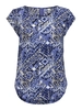 Only - T-shirt korte mouw - Blauw - Onlvic S/S Aop Top Noos Wvn - 15161116
