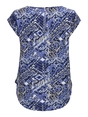 Only - T-shirt korte mouw - Blauw - Onlvic S/S Aop Top Noos Wvn - 15161116