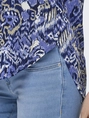 Only - T-shirt korte mouw - Blauw - Onlvic S/S Aop Top Noos Wvn - 15161116