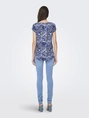 Only - T-shirt korte mouw - Blauw - Onlvic S/S Aop Top Noos Wvn - 15161116