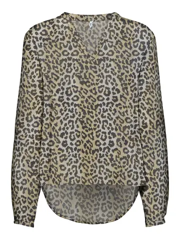 Only - T-shirt korte mouw - Dierenprint - Onlnova Life Vis L/S Josie Top - 15317833