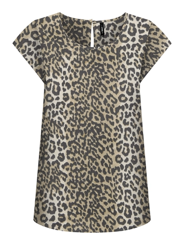 Only - T-shirt korte mouw - Dierenprint - Onlnova Life Vis S/S Top - 15222174