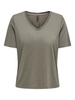 Only - T-shirt korte mouw - Donkergroen - Onlelise S/S V-Neck Top Jrs No - 15257390