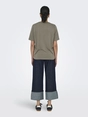 Only - T-shirt korte mouw - Donkergroen - Onlelise S/S V-Neck Top Jrs No - 15257390