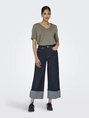 Only - T-shirt korte mouw - Donkergroen - Onlelise S/S V-Neck Top Jrs No - 15257390