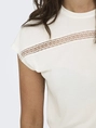 Only - T-shirt korte mouw - Ecru - Onlfree Life Batsleeve O-Neck - 15350108