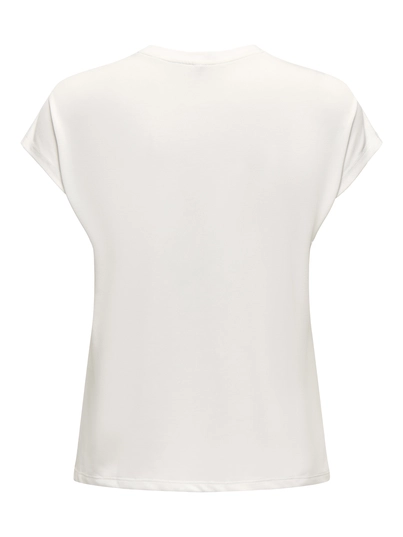 Only - T-shirt korte mouw - Ecru - Onlfree Life Batsleeve O-Neck - 15350108