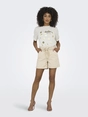 Only - T-shirt korte mouw - Ecru - Onlfree Life S/S Create Top Bo - 15349921