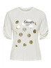 Only - T-shirt korte mouw - Ecru - Onlfree Life S/S Create Top Bo - 15349921