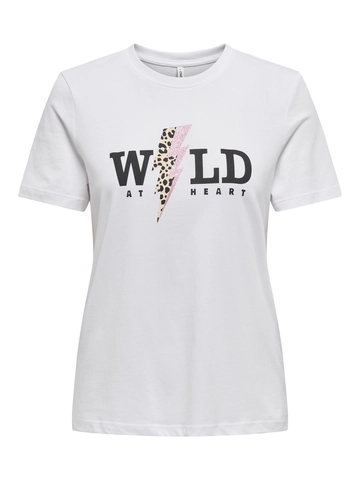 Only - T-shirt korte mouw - Ecru - Onlhenny Life Reg S/S Top Box - 15327666