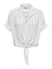 Only - T-shirt korte mouw - Ecru - Onlpaula Life S/S Tie Shirt Wv - 15281497
