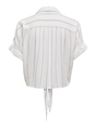 Only - T-shirt korte mouw - Ecru - Onlpaula Life S/S Tie Shirt Wv - 15281497