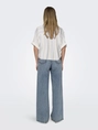 Only - T-shirt korte mouw - Ecru - Onlpaula Life S/S Tie Shirt Wv - 15281497