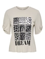 Only - T-shirt korte mouw - Grijs - Onlfree Life S/S Create Top Bo - 15349921