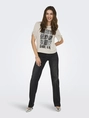 Only - T-shirt korte mouw - Grijs - Onlfree Life S/S Create Top Bo - 15349921